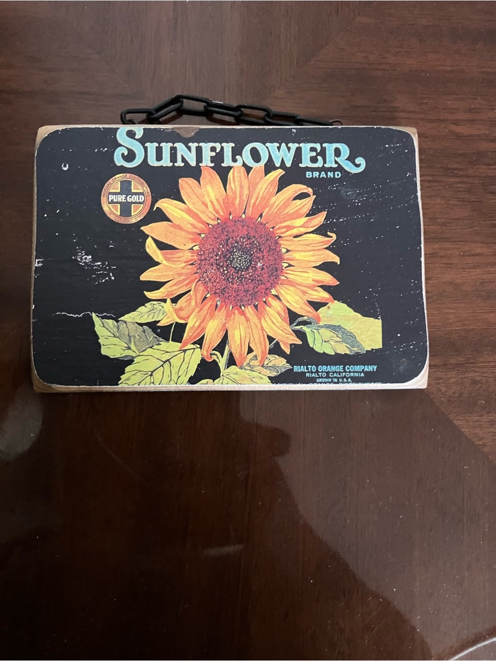 Vintage Sunflower Sign